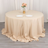 Beige Polyester Round Tablecloth - Add Elegance to Your Events